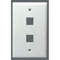 Data-Comm Electronics Keystone Wall Plate - 2 Port, Black DAT20-3002-BK